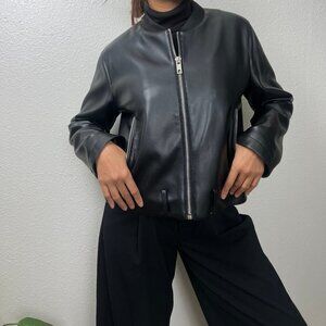 Fudge Store Faux Leather Jacket - Minimalist Korean Design